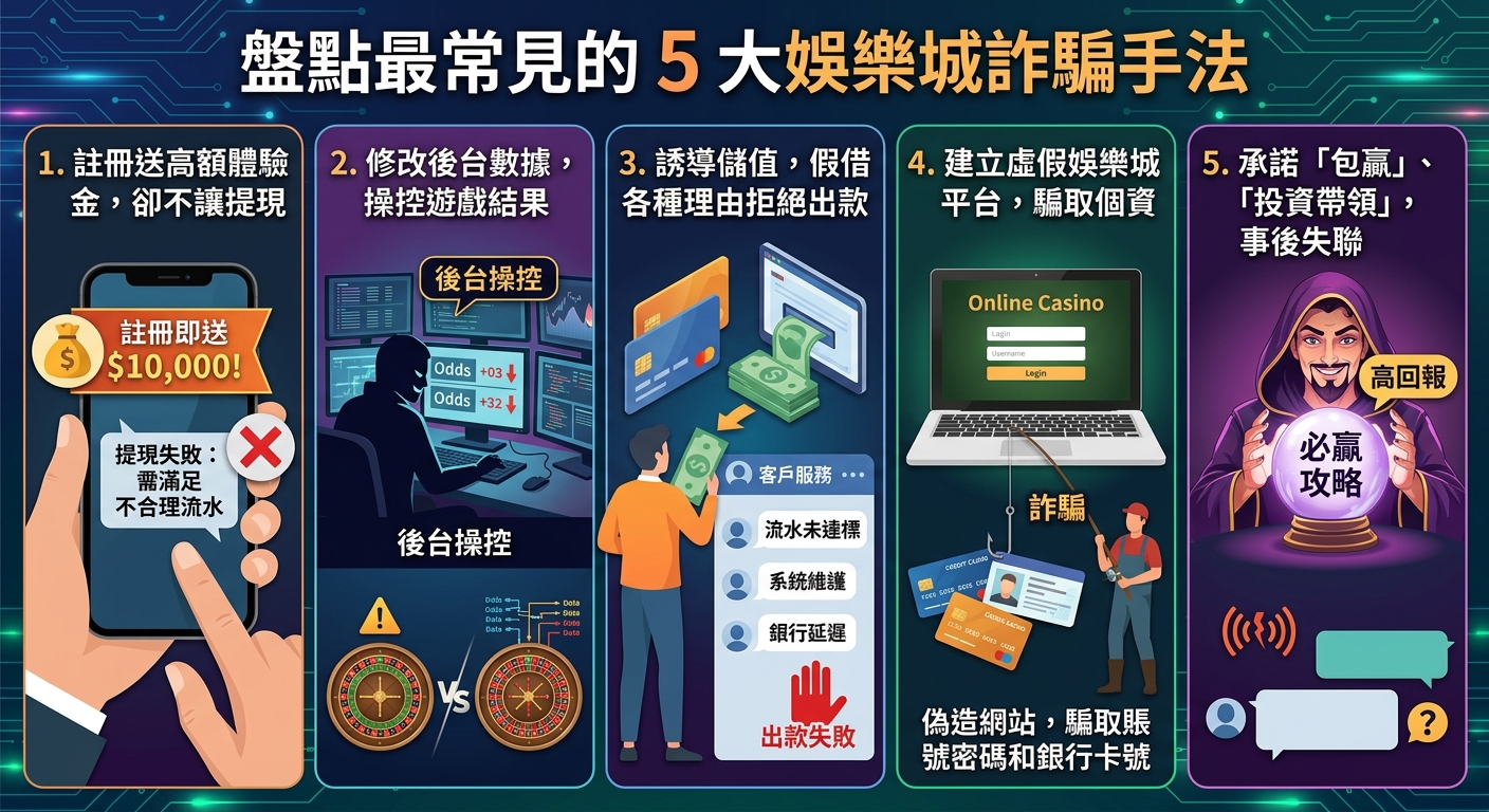 盤點最常見的 5 大娛樂城詐騙手法
